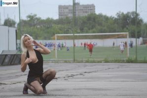 Nastya from Samara walks around the city and shows herself. Part 12. Thumb 12