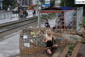 Nastya from Samara walks around the city and shows herself. Part 14. Thumb 28