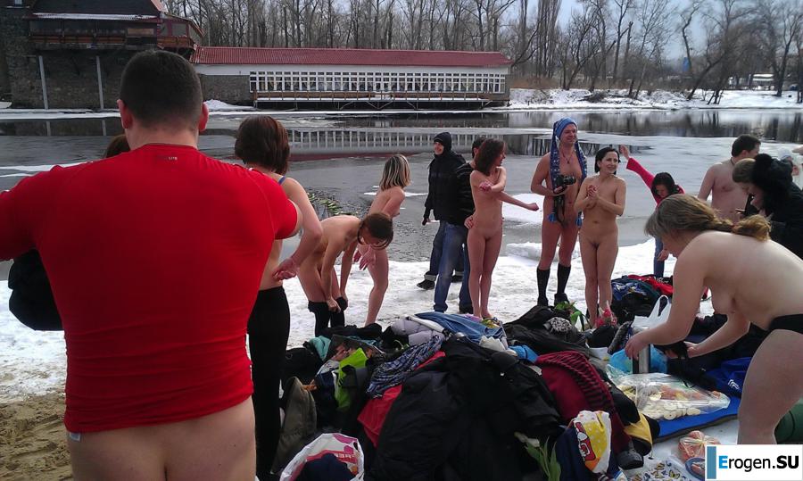 Ukrainian nudists in winter. Part 4. Photo 16