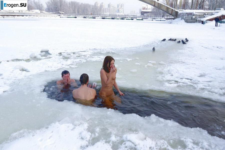Украинские нудисты зимой. Часть 6. Фото 31