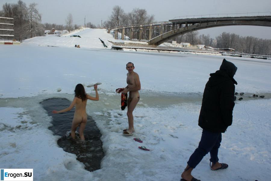 Украинские нудисты зимой. Часть 6. Фото 38