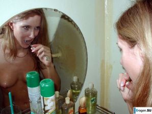 naked with a toothbrush. Thumb 7