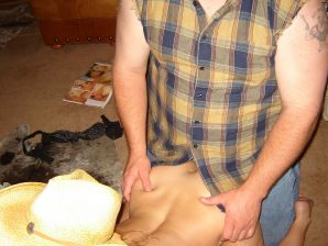 Boys licked a girlfriend's huge breasts at a party. Thumb 16