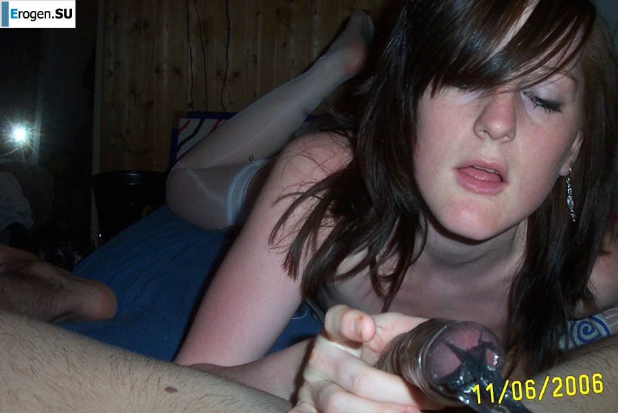 Student took off her panties and showed her wet labia. Slide 13