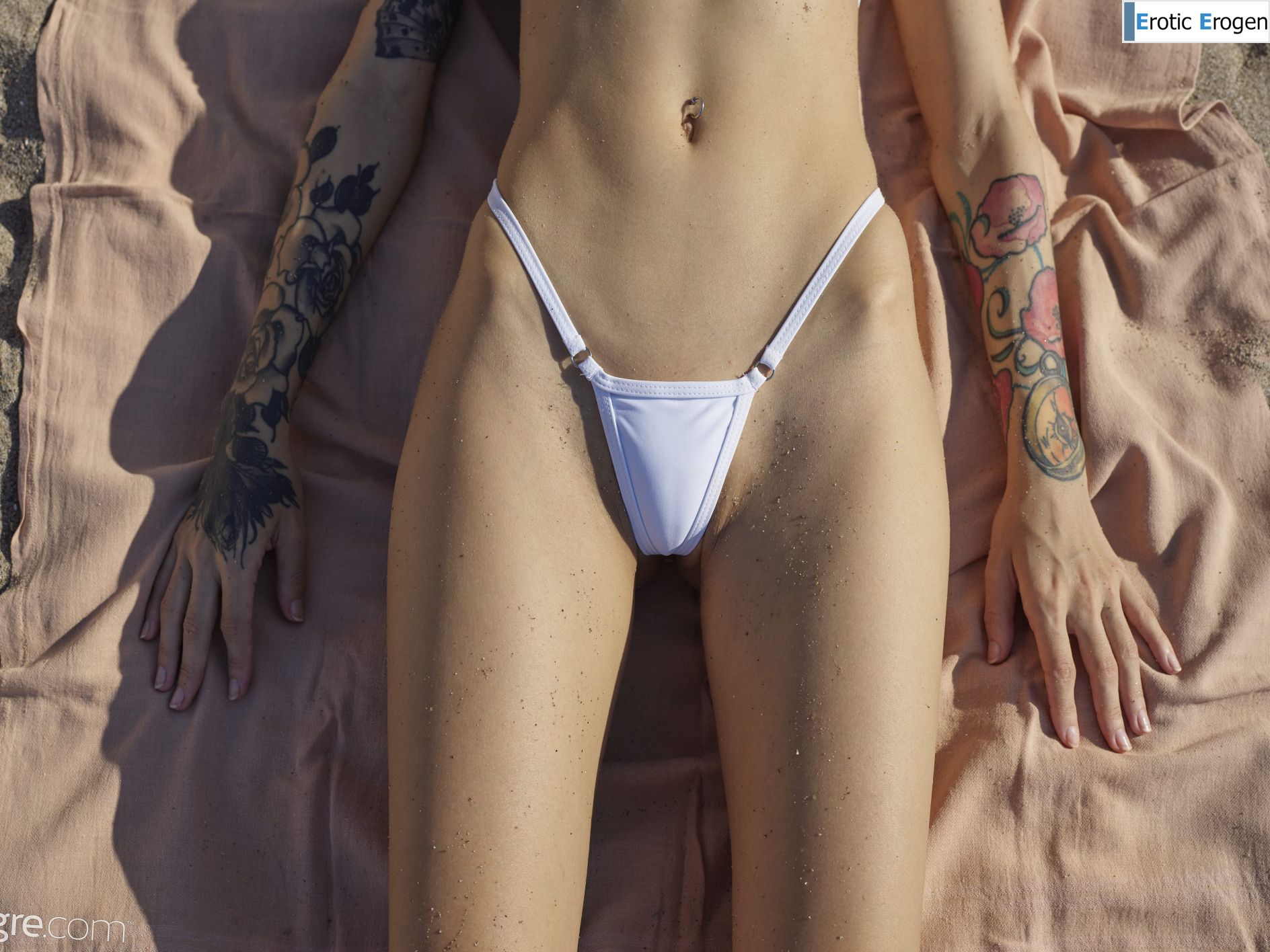 Inga in Tiny White Bikini. Picture 7
